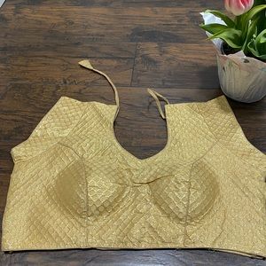 Golden padded Saree blouse